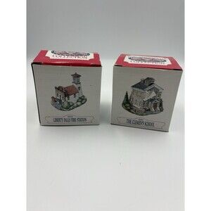 1992 Clemon’s School Fire Station Americana Collection Liberty Falls